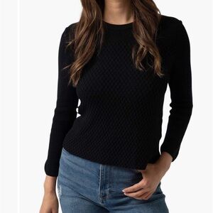 NWT Saint + Sofia honeycomb rib sweater